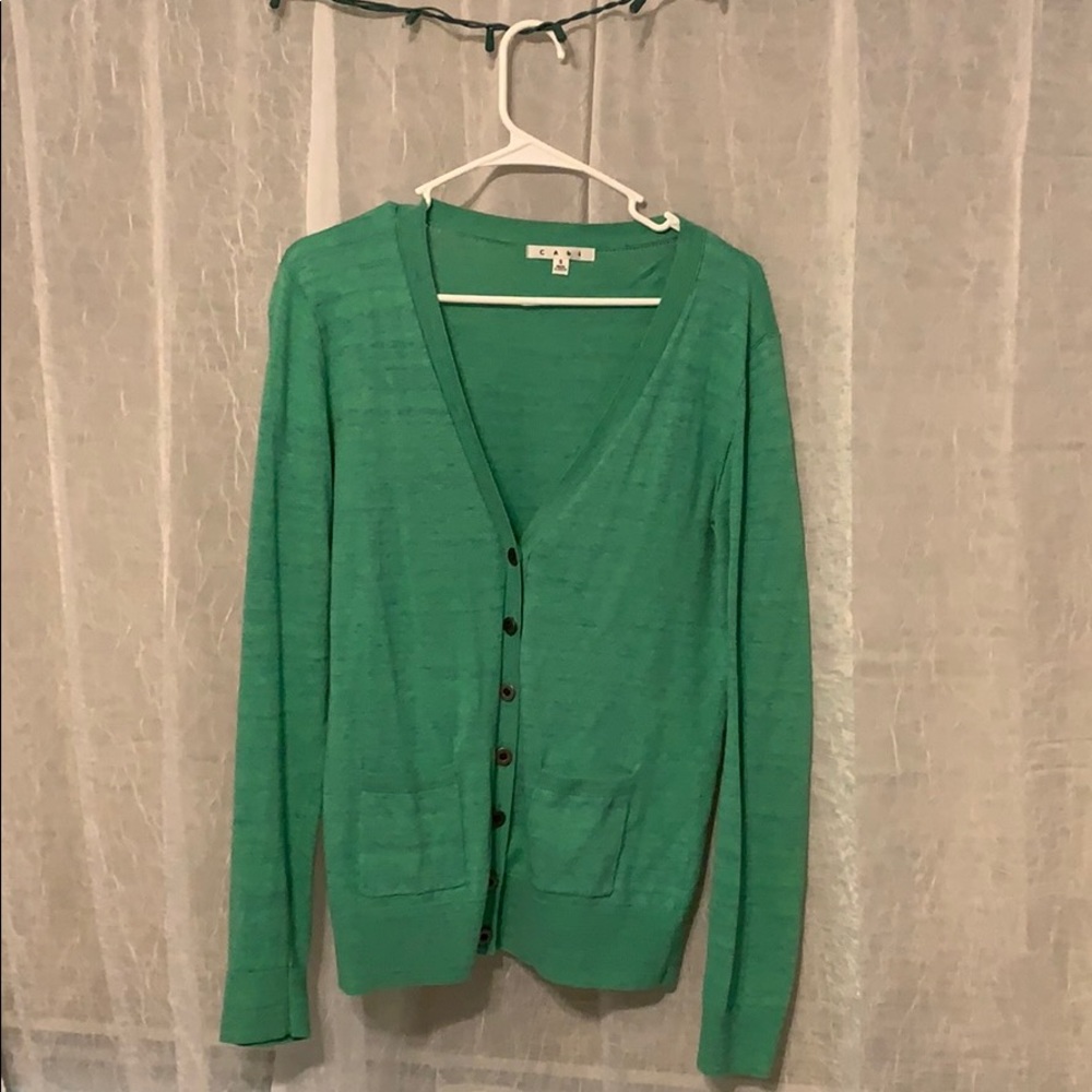 Green and Blue Cabi cardigan
